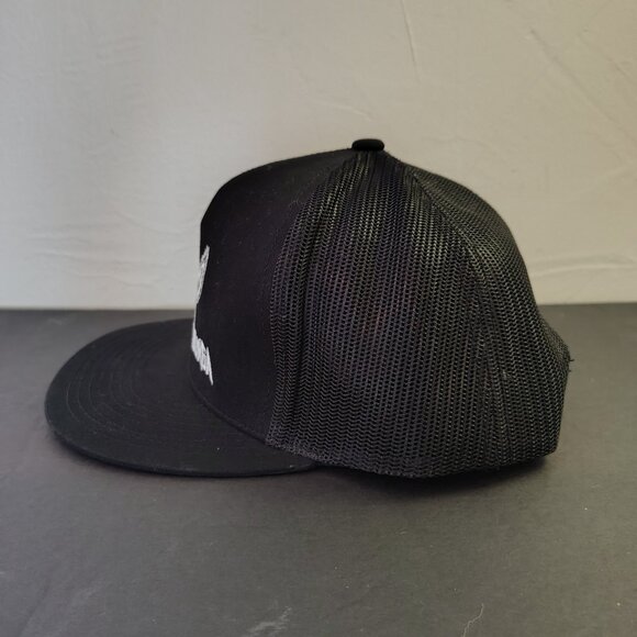 Flames Of Durga Hat Cap Snap Back Black Mesh Trucker Embroidered Lion Logo - Picture 5 of 10